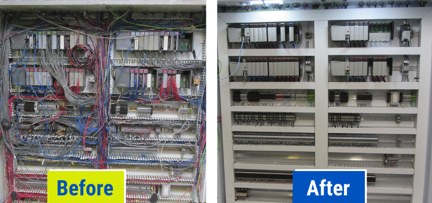 PLC before and after upgrade